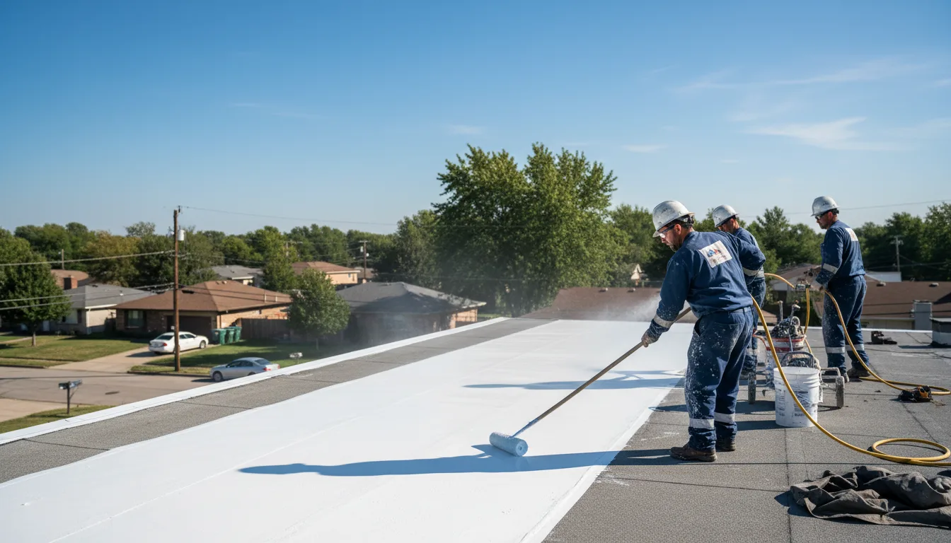 Commercial roof coating in Auburn, IL near me